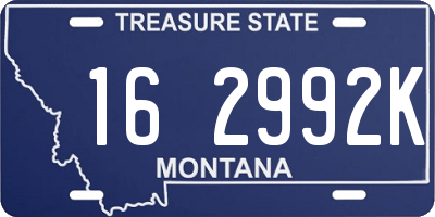 MT license plate 162992K