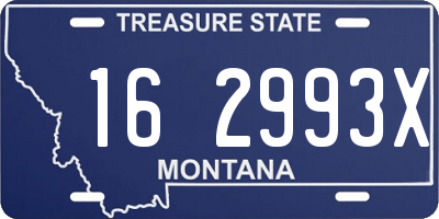 MT license plate 162993X