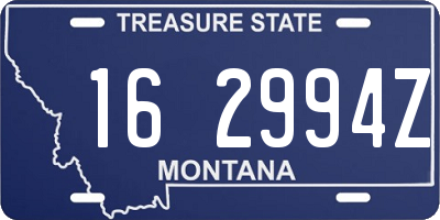 MT license plate 162994Z