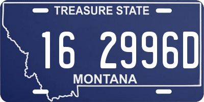 MT license plate 162996D