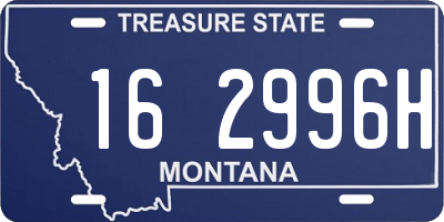 MT license plate 162996H