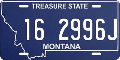 MT license plate 162996J