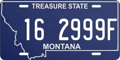 MT license plate 162999F