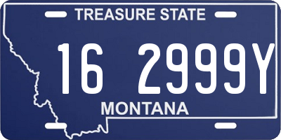 MT license plate 162999Y