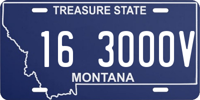 MT license plate 163000V