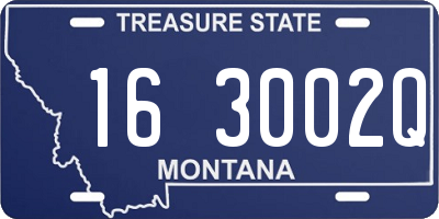 MT license plate 163002Q