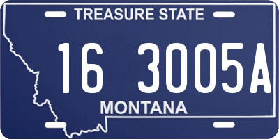 MT license plate 163005A