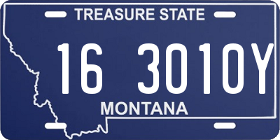 MT license plate 163010Y