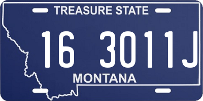 MT license plate 163011J