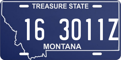 MT license plate 163011Z