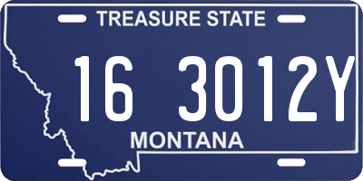 MT license plate 163012Y