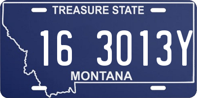 MT license plate 163013Y