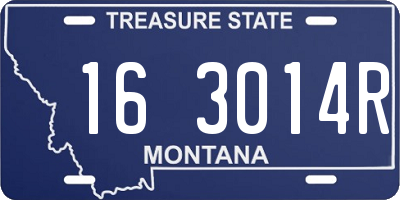 MT license plate 163014R