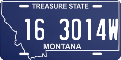 MT license plate 163014W