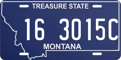 MT license plate 163015C