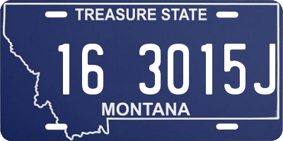 MT license plate 163015J