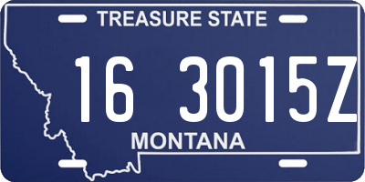 MT license plate 163015Z