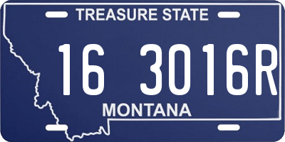 MT license plate 163016R