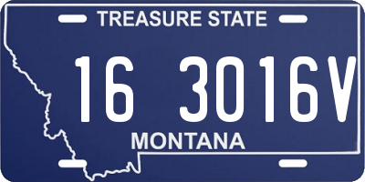 MT license plate 163016V