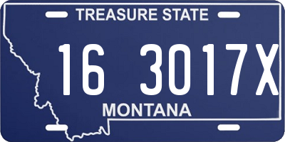 MT license plate 163017X