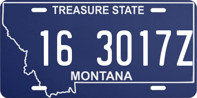 MT license plate 163017Z