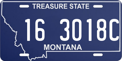 MT license plate 163018C