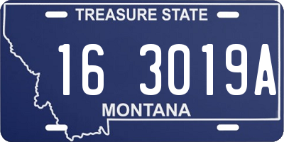 MT license plate 163019A