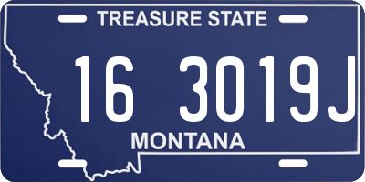 MT license plate 163019J