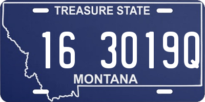 MT license plate 163019Q