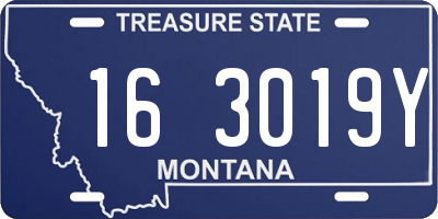MT license plate 163019Y