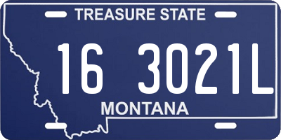 MT license plate 163021L