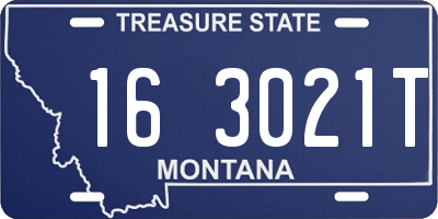 MT license plate 163021T