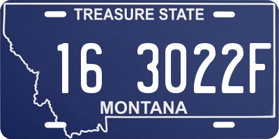 MT license plate 163022F