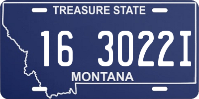 MT license plate 163022I