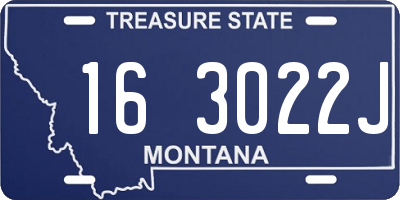 MT license plate 163022J