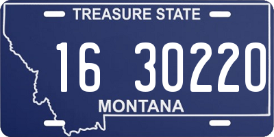 MT license plate 163022O