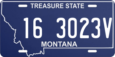 MT license plate 163023V