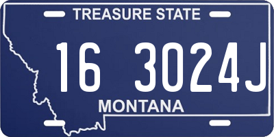 MT license plate 163024J