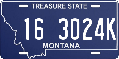 MT license plate 163024K