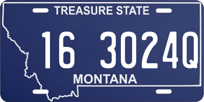 MT license plate 163024Q