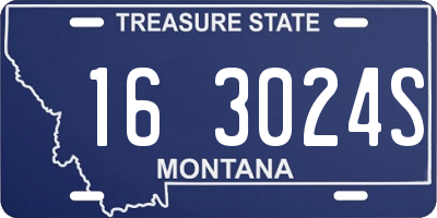 MT license plate 163024S
