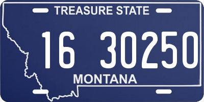 MT license plate 163025O