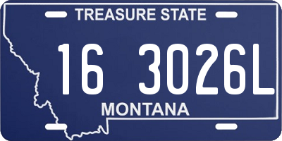 MT license plate 163026L