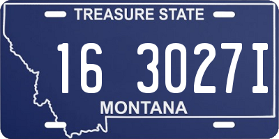 MT license plate 163027I