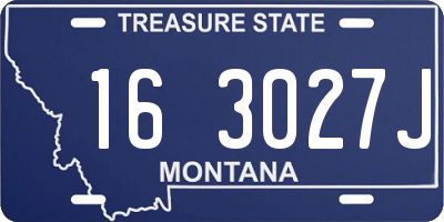 MT license plate 163027J