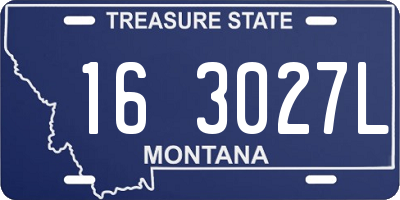MT license plate 163027L