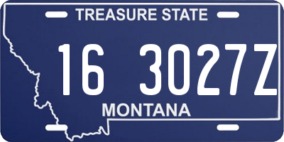 MT license plate 163027Z