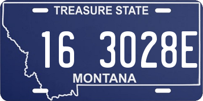 MT license plate 163028E