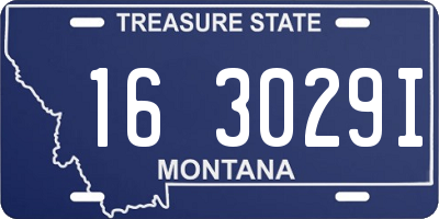 MT license plate 163029I