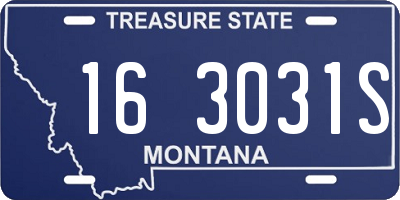 MT license plate 163031S